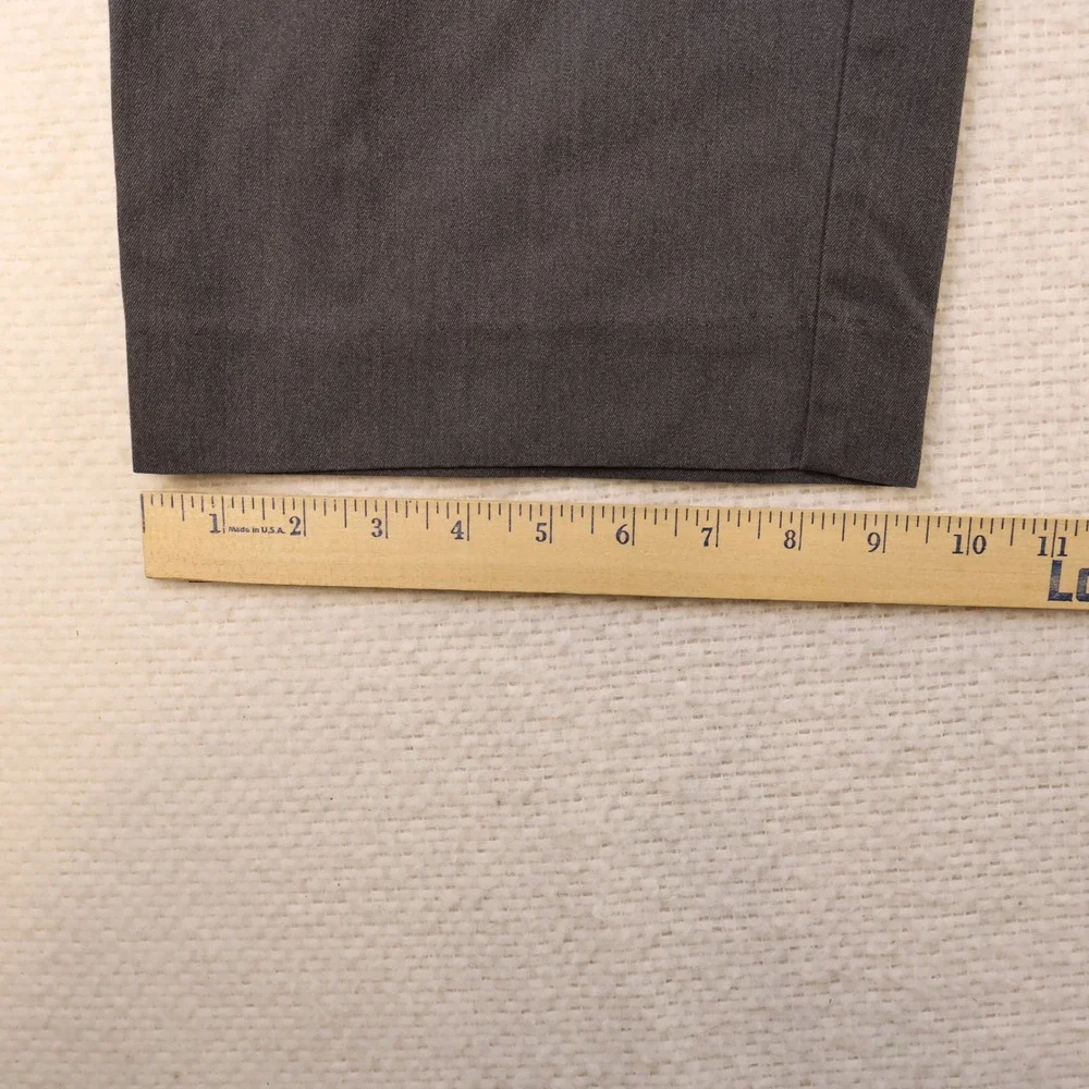 Orvis Mens 40x25 Chino Pants Gray Flat Front Cotton Hemmed 2JKF 687278